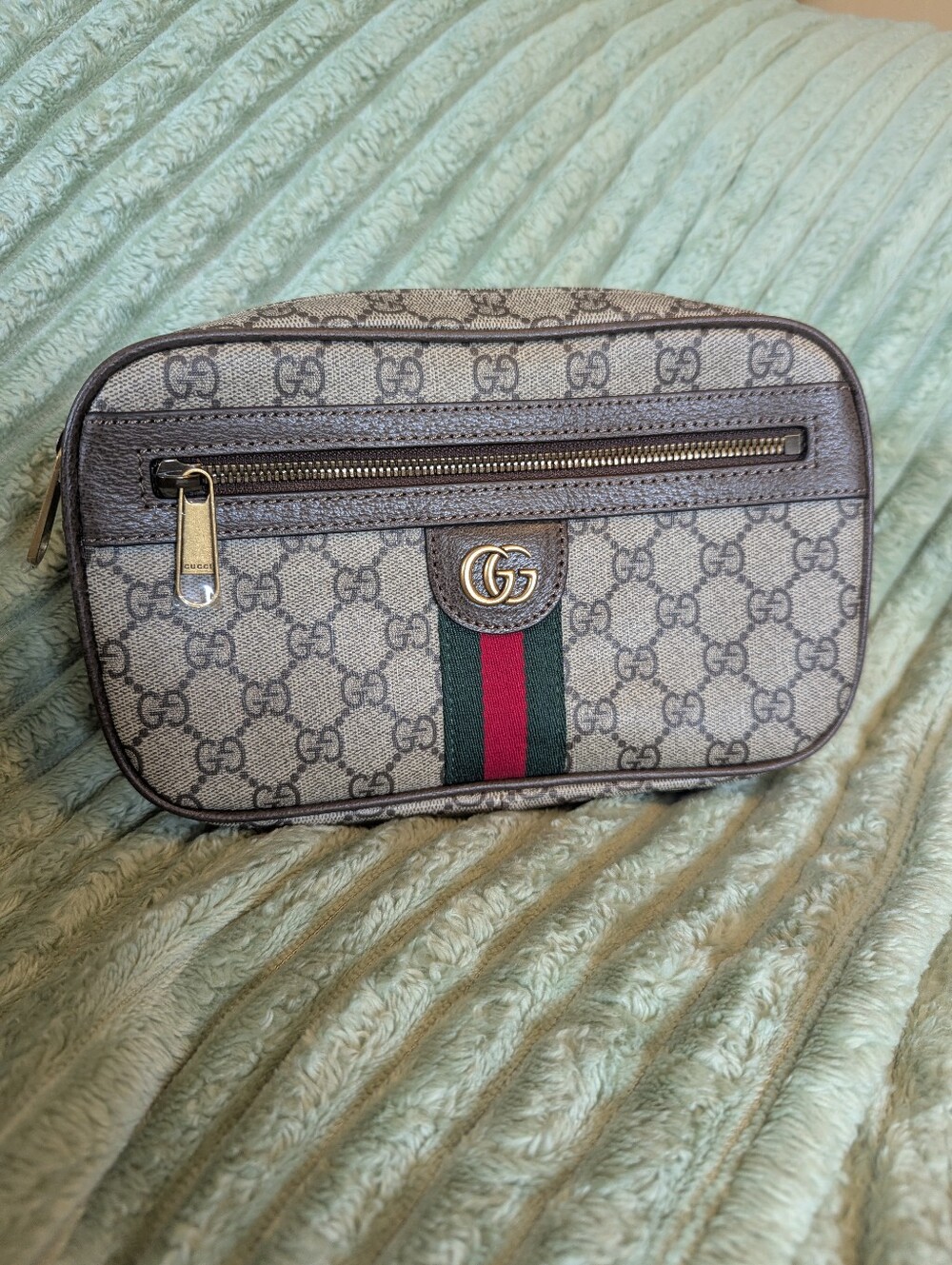 Soft GG Supreme Monogram Medium Ophidia Belt Bag Dark Brown - Picture 6 of 6
